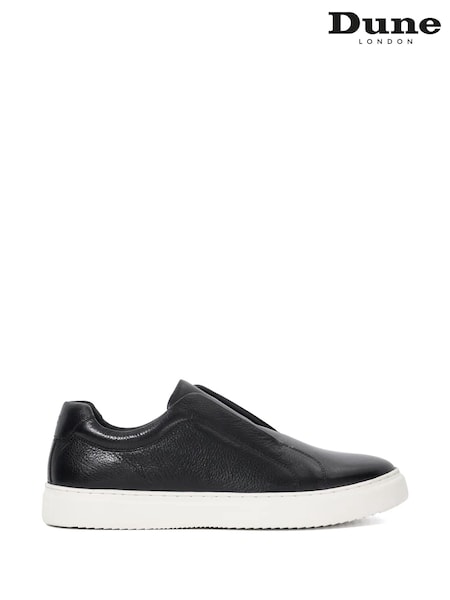 Dune London Black Trev Lightweight Laceless Trainers (W40843) | £99
