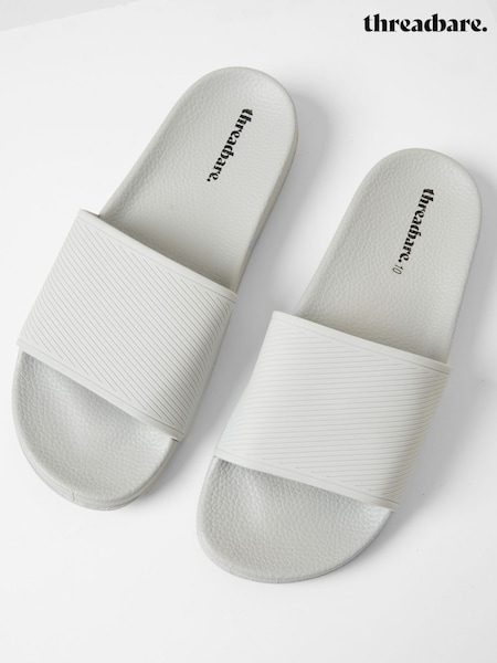 Threadbare Grey Sliders (W40981) | £20