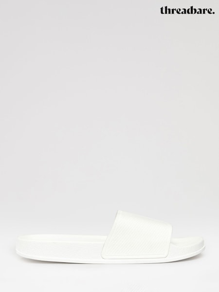 Threadbare White Sliders (W40993) | £20
