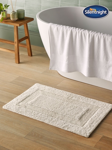 Silentnight Almond White Luxury Supesoft Cotton Bath Mat (W41041) | £15