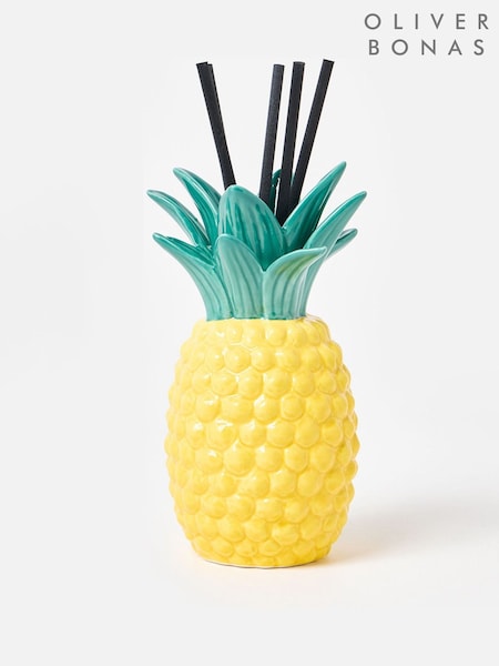 Oliver Bonas Yellow Pineapple Ceramic Reed Diffuser (W41050) | £30