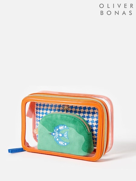 Oliver Bonas Set of 3 Multi Bird Cosmetics Bags (W41051) | £35