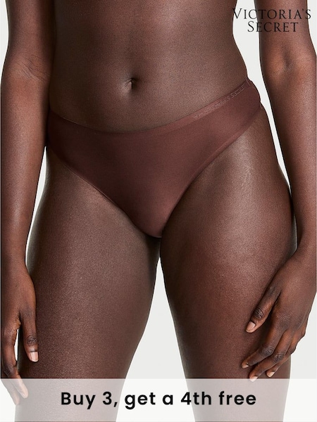 Victoria's Secret Ganache Nude Thong Mid-Rise Knickers (W41195) | £16