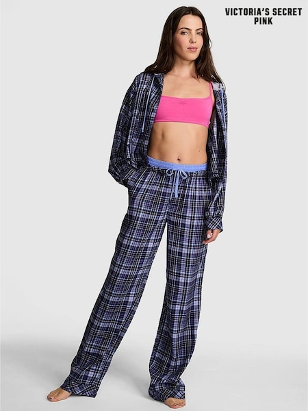 Victoria's Secret PINK Noir Navy Blue Boyfriend Pyjama Bottoms (W41197) | £35