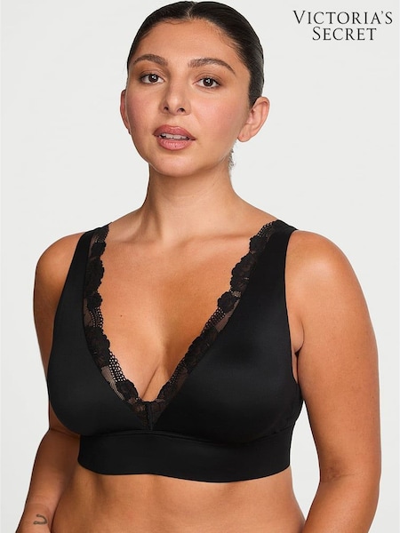 Victoria's Secret Black Plunge Post Surgery Lace Bralette (W41202) | £39