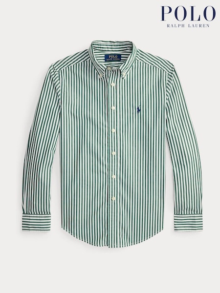 Polo Ralph Lauren Green Boys Stripe Shirt (W41313) | £75 - £79