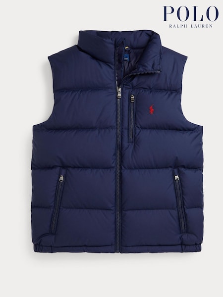 Polo Ralph Lauren Blue Down Puffer Gilet (W41327) | £179 - £195