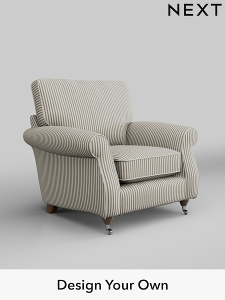 Chenille Stripe/Moss Green Ashford (W41516) | £875