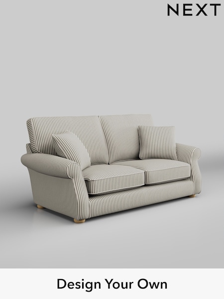 Chenille Stripe/Moss Green Ashford (W41516) | £1,550