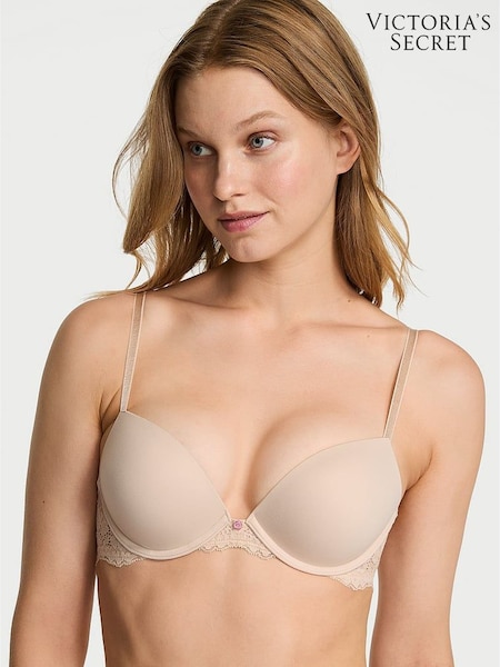 Victoria's Secret Marzipan Nude Lace Trim Push Up Bra (W41560) | £45