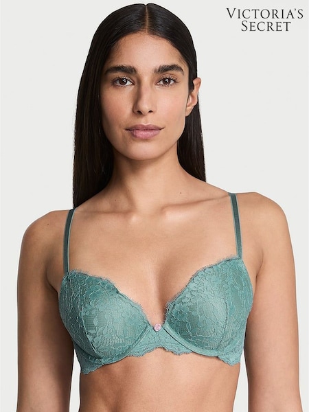 Victoria's Secret Arctic Green Push Up Lace Bra (W41565) | £49