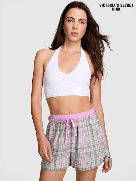 Victoria's Secret PINK Silver Grey Plaid Boyfriend Pyjama Bottoms (W41568) | £29