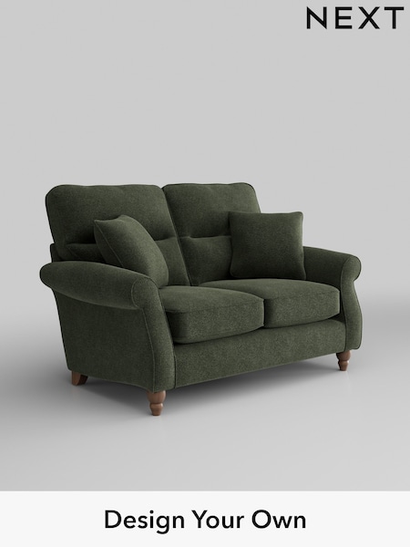 Boucle Chenille/Dark Moss Green Ashford Highback (W41638) | £1,225