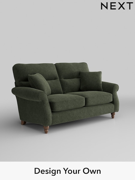 Boucle Chenille/Dark Moss Green Ashford Highback (W41638) | £1,325