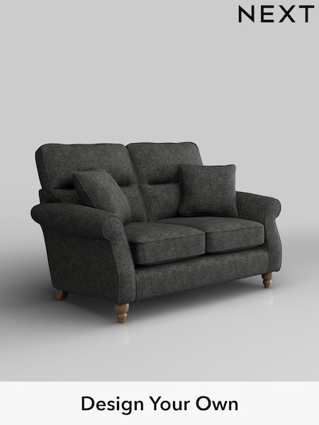 Boucle Weave Easy Clean/Charcoal Grey Ashford Highback (W41639) | £1,125