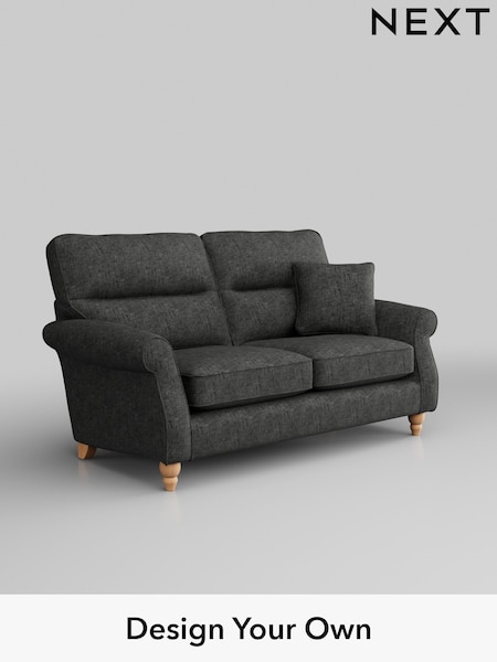 Boucle Weave Easy Clean/Charcoal Grey Ashford Highback (W41639) | £1,225