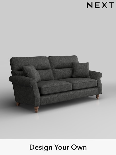 Boucle Weave Easy Clean/Charcoal Grey Ashford Highback (W41639) | £1,325