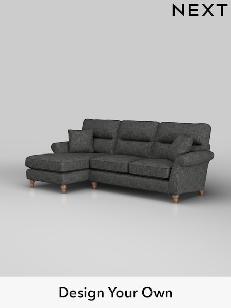 Boucle Weave Easy Clean/Charcoal Grey Ashford Highback (W41639) | £1,925