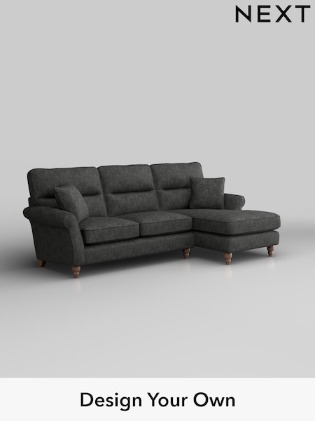 Boucle Weave Easy Clean/Charcoal Grey Ashford Highback (W41639) | £1,925