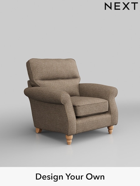Chunky Boucle Easy Clean/Mid Natural Ashford Highback (W41643) | £925