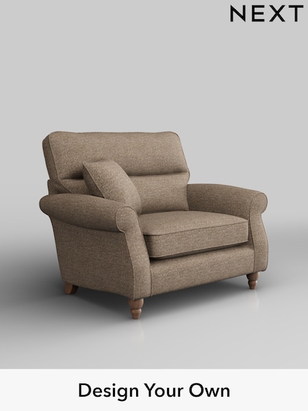 Chunky Boucle Easy Clean/Mid Natural Ashford Highback (W41643) | £1,025