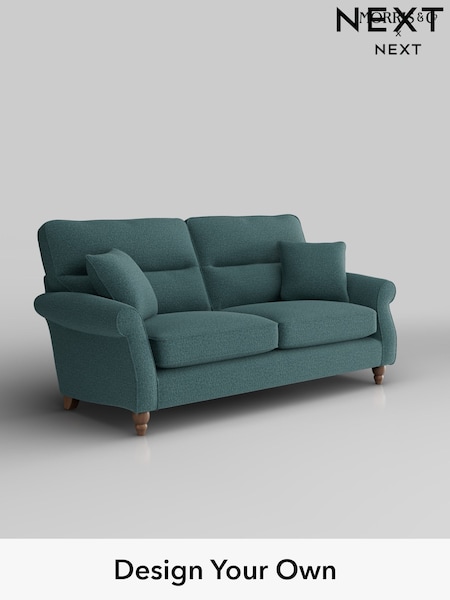 Chunky Chenille/Mid Teal Green Ashford Highback (W41671) | £1,425