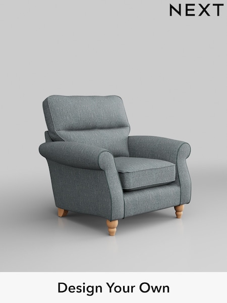 Chunky Weave/Mid Blue Ashford Highback (W41692) | £925