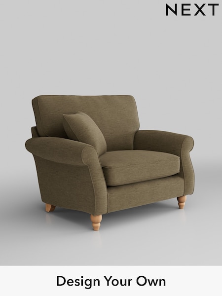 Fine Chenille Easy Clean/Dark Moss Green Ashford (W41711) | £975