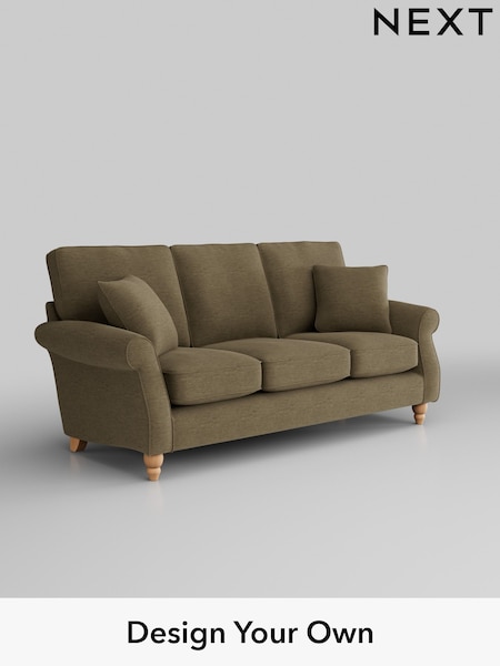 Fine Chenille Easy Clean/Dark Moss Green Ashford (W41711) | £1,375