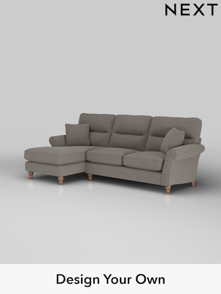 Fine Chenille Easy Clean/Dark Smoke Grey Ashford Highback (W41719) | £2,050