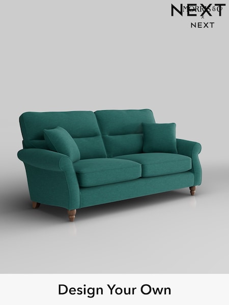 Fine Chenille Easy Clean/Dark Juniper Green Ashford Highback (W41720) | £1,425