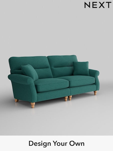 Fine Chenille Easy Clean/Dark Juniper Green Ashford Highback (W41720) | £1,525