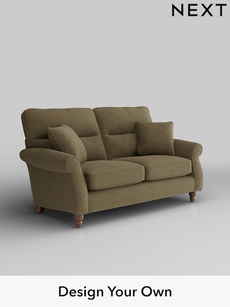 Fine Chenille Easy Clean/Dark Moss Green Ashford Highback (W41729) | £1,325