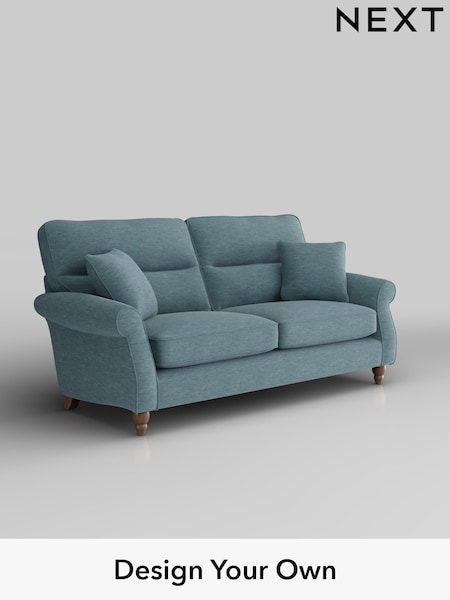 Fine Chenille Easy Clean/Mid Blue Ashford Highback (W41734) | £1,425