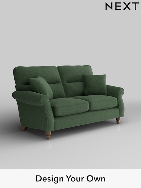 Fine Chenille Easy Clean/Mid Khaki Green Ashford Highback (W41739) | £1,325