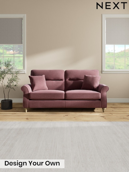 Fine Chenille Easy Clean/Mid Mulberry Purple Ashford Highback (W41740) | £1,425