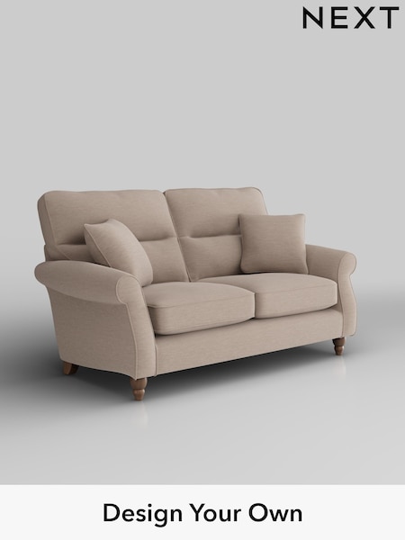 Fine Chenille Easy Clean/Mid Taupe Brown Ashford Highback (W41742) | £1,325