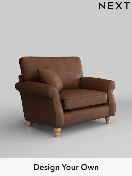 Monza Faux Leather Easy Clean/Chestnut Brown Ashford (W41750) | £975