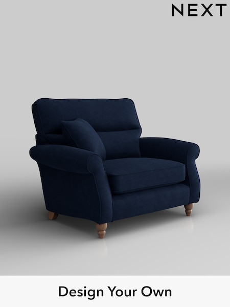Luxe Chenille/Navy Blue Ashford Highback (W41754) | £1,125