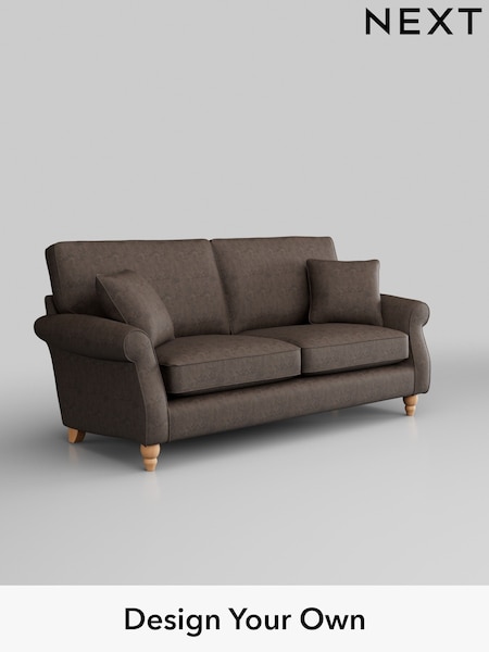 Monza Faux Leather Easy Clean/Peppercorn Brown Ashford (W41756) | £1,375