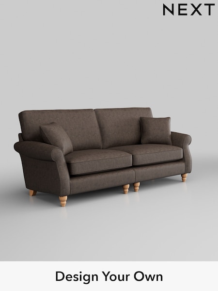 Monza Faux Leather Easy Clean/Peppercorn Brown Ashford (W41756) | £1,550