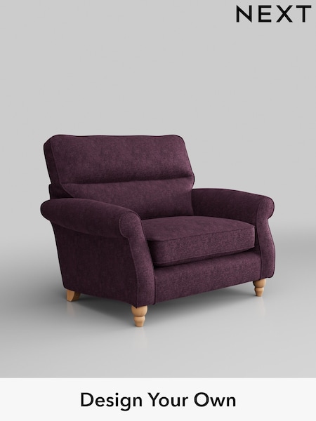 Plush Chenille/Dark Plum Purple Ashford Highback (W41761) | £1,025