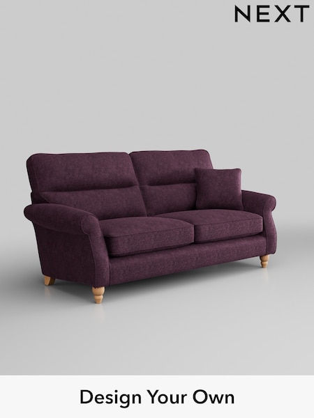 Plush Chenille/Dark Plum Purple Ashford Highback (W41761) | £1,425