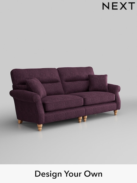 Plush Chenille/Dark Plum Purple Ashford Highback (W41761) | £1,525