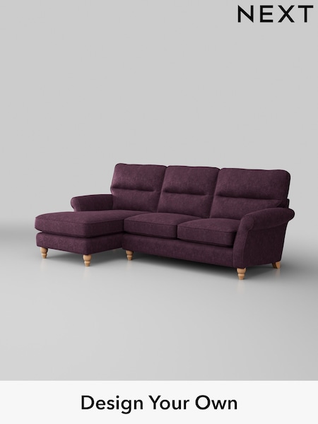 Plush Chenille/Dark Plum Purple Ashford Highback (W41761) | £2,050