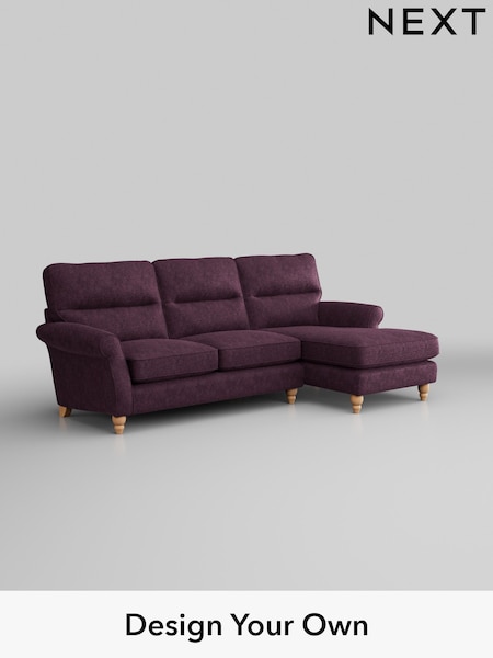 Plush Chenille/Dark Plum Purple Ashford Highback (W41761) | £2,050