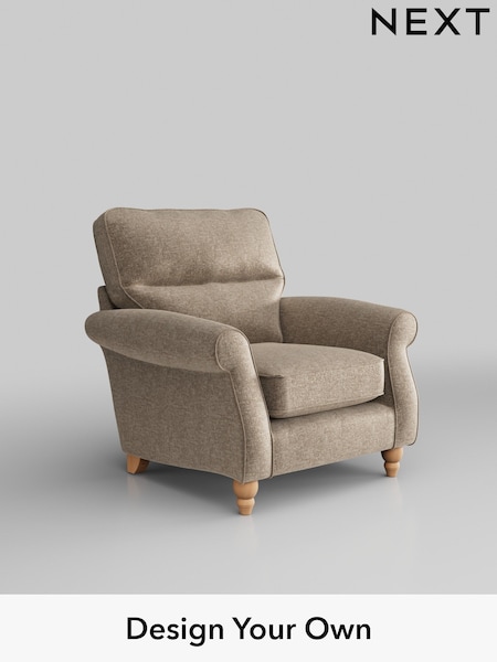 Plush Chenille/Mid Natural Ashford Highback (W41772) | £925