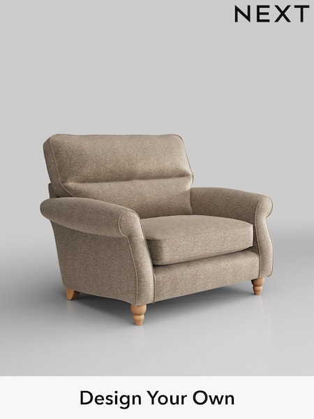 Plush Chenille/Mid Natural Ashford Highback (W41772) | £1,025