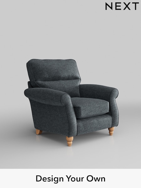 Plush Chenille/Slate Blue Ashford Highback (W41778) | £925