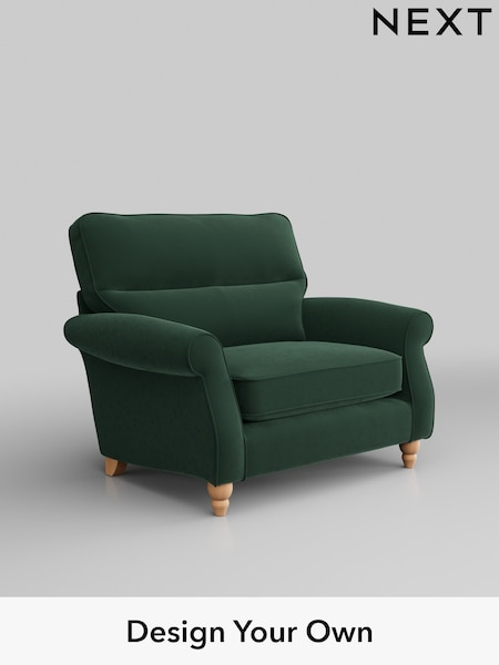Plush Velvet Easy Clean/Bottle Green Ashford Highback (W41780) | £1,025